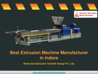 best extrusion machine manufacturer in indore