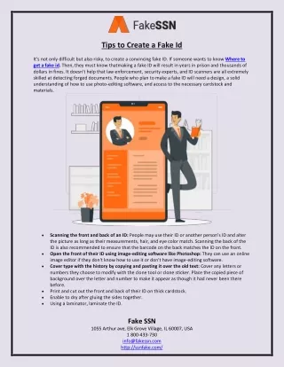 Tips to Create a Fake Id