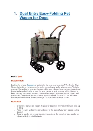 1 dual entry easy folding pet wagon for dogs