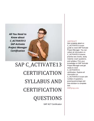 abstract get complete detail on c activate13 exam
