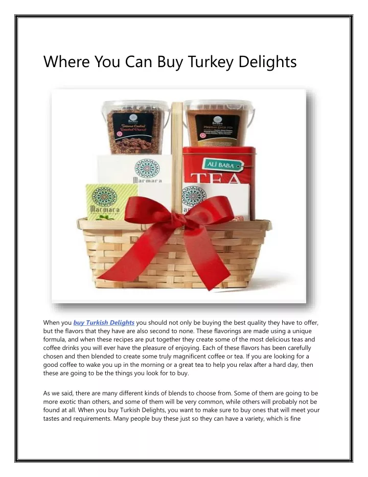 where you can buy turkey delights