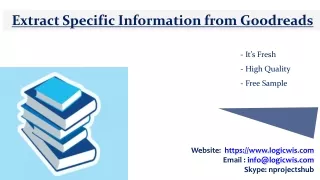 extract specific information from goodreads