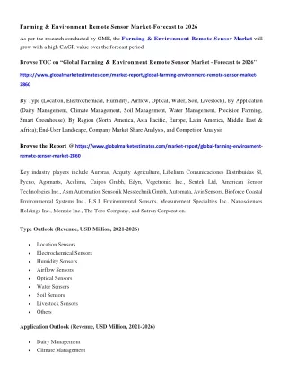 farming environment remote sensor market forecast