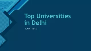 top universities in delhi
