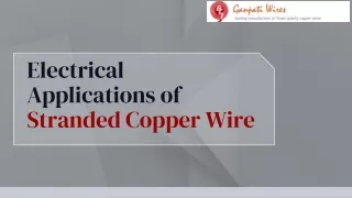 electrical applications of stranded copper wire