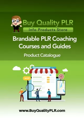 Top Selling Rebrandable PLR Guides And Done For You Courses