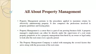 all about property management