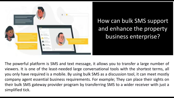 how can bulk sms support and enhance the property