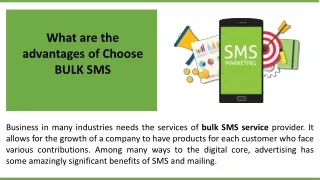 what are the advantages of choose bulk sms