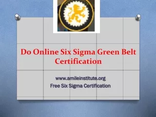 Do Online Six Sigma Green Belt Certification