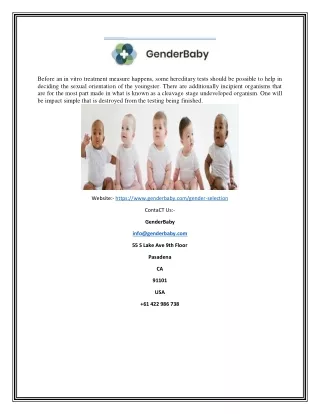 Gender Picking Los Angeles | Genderbaby.com