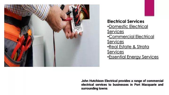 electrical services domestic electrical services