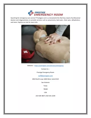 searching for emergency care service prestigeer