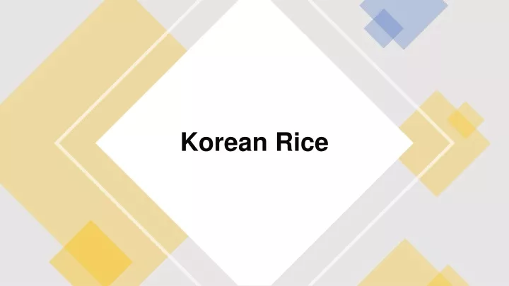 korean rice