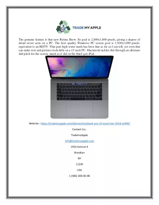 Sell Used Apple Macbook Pro Model A1990 At Best Price | Trade My Apple