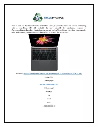 Now Trade-In Broken Macbook Pro A1706 At The Best Price | Trade My Apple