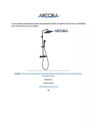 try our exclusive range of black shower taps