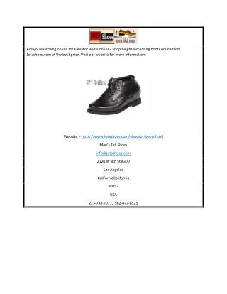 are you searching online for elevator boots