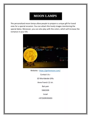 Buy Colorful 3D Moon Lamps Online | Gethemoon.com