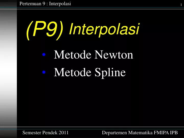pertemuan 9 interpolasi p9
