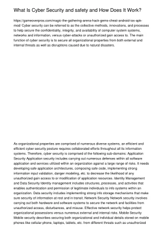 What Is Cyber  Security and safety and How Does It Work?