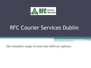 Same Day Courier Services Dublin
