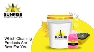 which cleaning products are best for you