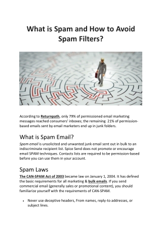 What is Spam and How to Avoid Spam Filters?