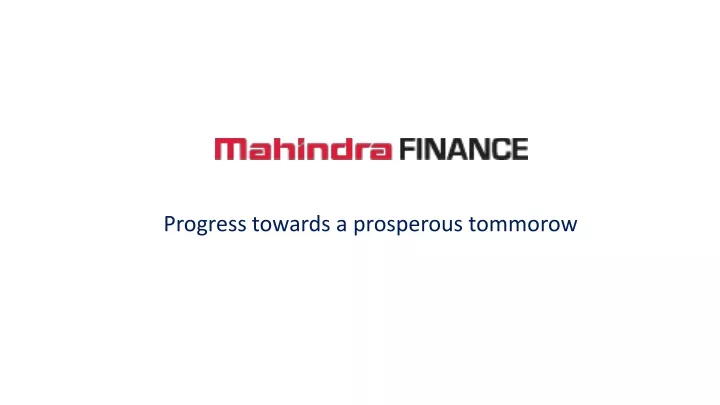 progress towards a prosperous tommorow