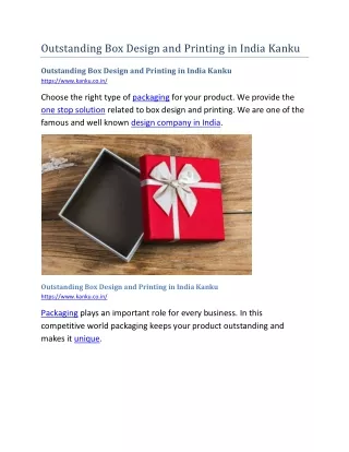 outstanding box design and printing in india kanku