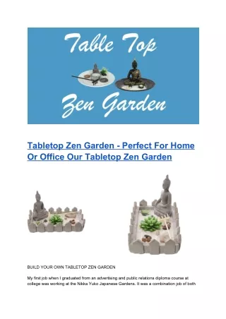 Tabletop Zen Garden