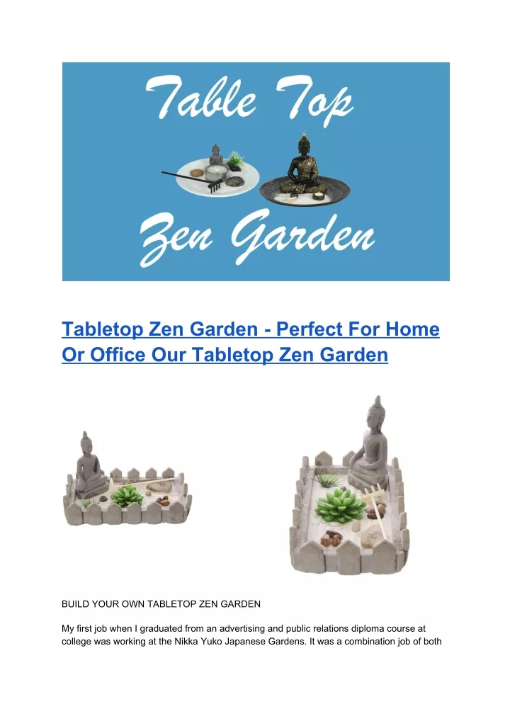 tabletop zen garden perfect for home or office