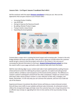 amazon sales let expert amazon consultants deal