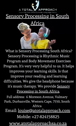 sensory processing in south africa