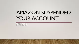 Recover Amazon Suspended Your Account - Navines