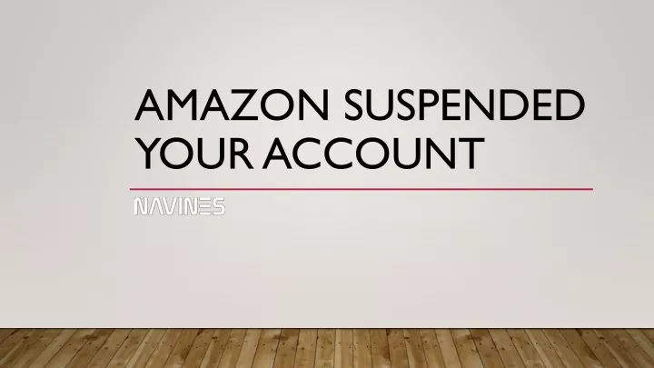 amazon suspended your account