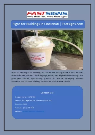 Signs for Buildings in Cincinnati | Fastsigns.com