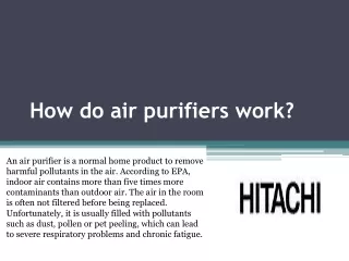 How do air purifiers work?