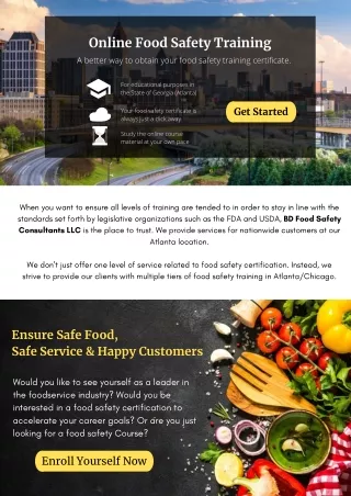 online food safety training a better