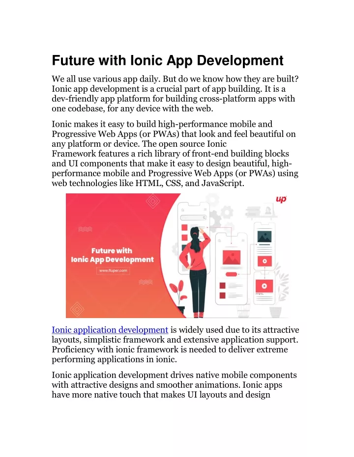 future with ionic app development