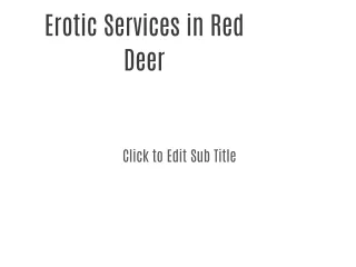 Erotic Services in Red Deer