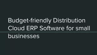 budget friendly distribution cloud erp software