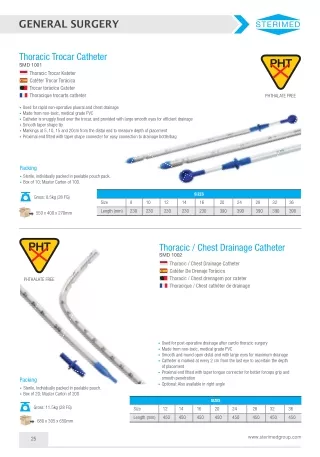 Thoracic / Chest Drainage Catheter
