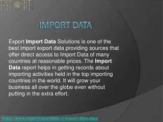 Import Data India - To Collect Import Shipping Records