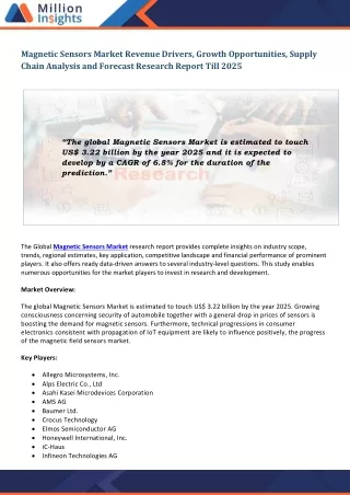 magnetic sensors market revenue drivers growth