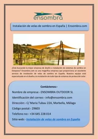 instalaci n de velas de sombra en espa a ensombra
