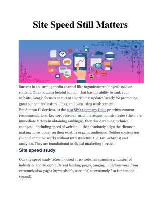 site speed still matters