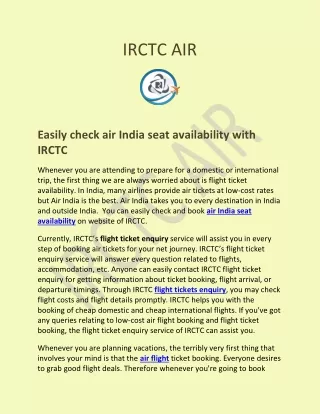 irctc air