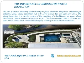 THE IMPORTANCE OF DRONES FOR VISUAL INSPECTION