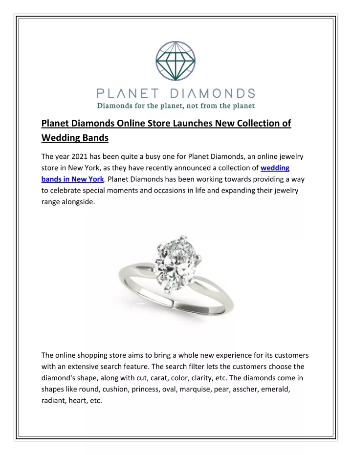 planet diamonds online store launches